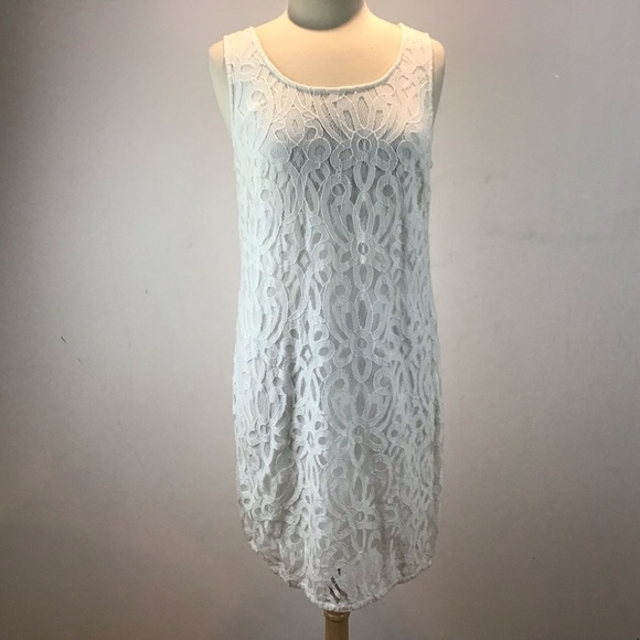 Loft outlet white lace shift dress size 10 - Picture 1 of 6